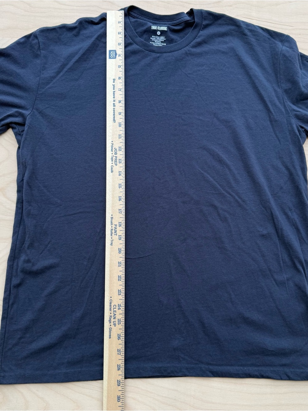 True Classic Navy Blue Crew Neck T-shirt Men's Size XL Soft Essential Tee - Picture 3 of 7